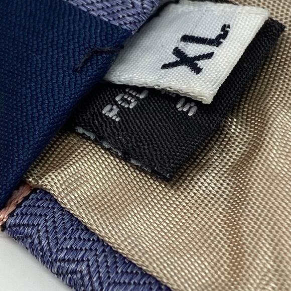 Vintage Givenchy Monsieur Tie. Blue/Burgundy/Pink Diagonal Stripes .Silk blend. - Picture 8 of 10